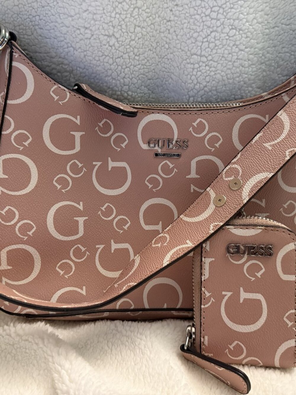 GUESS Pale Pink Shoulder Purse
